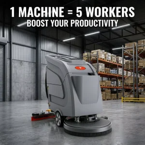 X1 Automatic Scrubber Dryer Floor Washing Machine for Factory and Manufacturing Plant Maintenance and Narrow Aisles