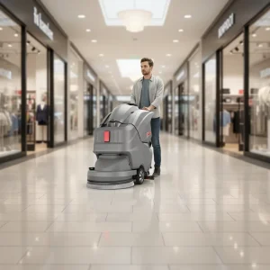X2 Walk Behind Single Disc Floor Scrubber Manual Cold Water Eco Friendly High Efficiency Cleaning Equipment