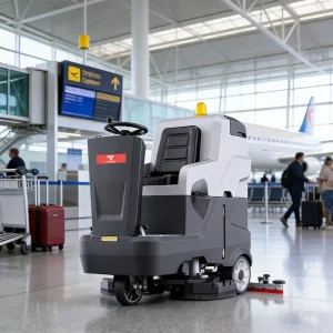 X9 Electric Ride-On Floor Scrubber 24V 200Ah Battery 7800 m²/h for Commercial and Industrial Use