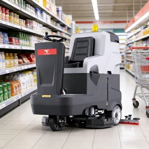 X9 Factory Price Ride-On Industrial Brush Floor Scrubber, 24V 200Ah Battery, 7800/h Efficiency