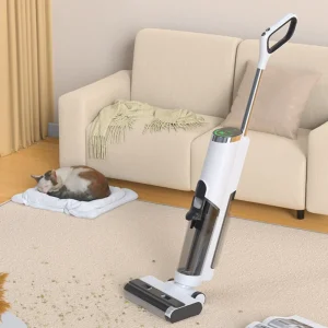 Y11 Brush Motor Cordless Upright Wet and Dry Vacuum Cleaner with 12000 Pa Suction, Self-Cleaning and LED Display