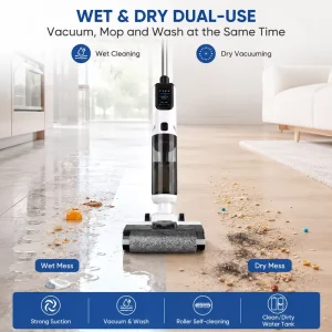 Y804 Electric Wet Dry Vacuum Cleaner Cordless Floor Washer 3 in 1 Handheld Vacuum Mop for Deep Cleaning