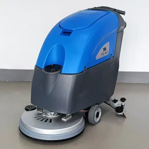 YAQI 24V Electric Walk Behind Cordless Floor Scrubber Self Propelled Cordless Floor Cleaner Burnishing Walk Behind Sweeper