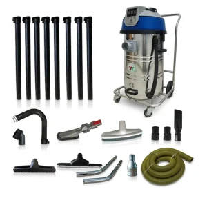 YYVAC GS3680 12m High Reach Carbon Fiber Pole Wet Dry Gutter Industrial Vacuum Cleaner
